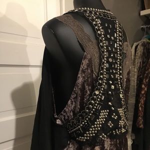 Black Beaded BKE Daytrip Vest